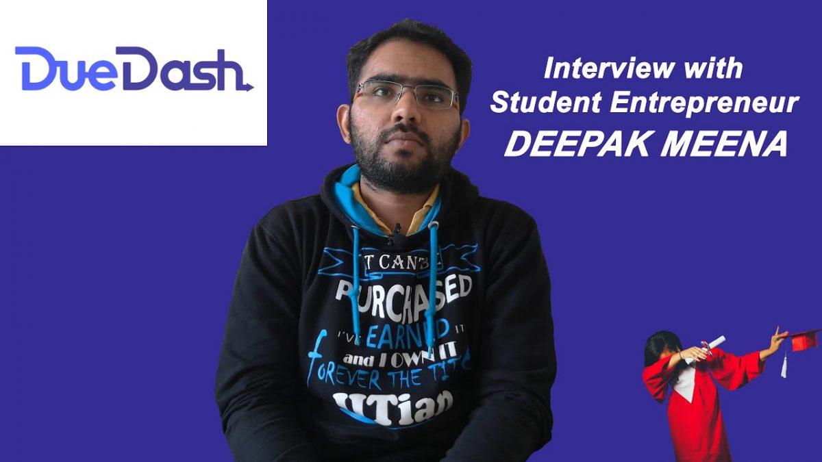 Student Entrepreneur Deepak Meena