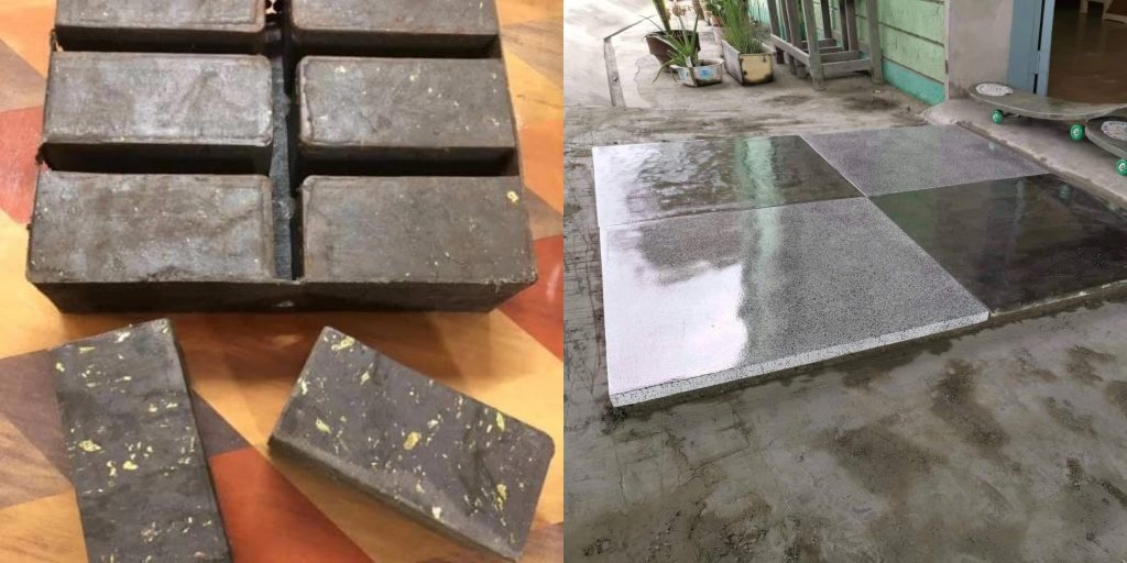 Currently, EnviroHome is manufacturing floor tiles, bricks, plansks, and pavers.